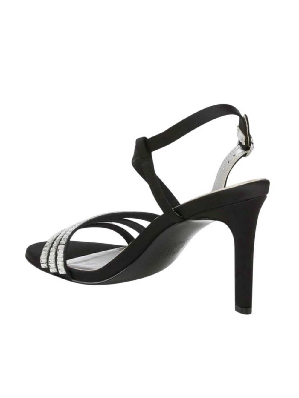 Naturalizer Kimberly 2 Rhinestone Strappy Heels | NWT | Black & Silver - Picture 5 of 9